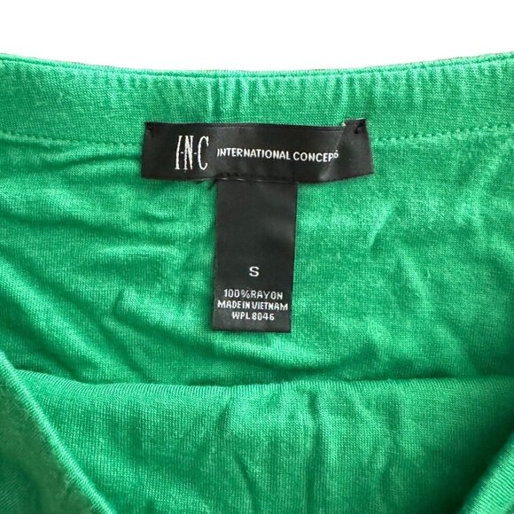 International Concepts Kelly Green Ruffle Tiered Short Skirt Flowy Lined - Picture 5 of 8